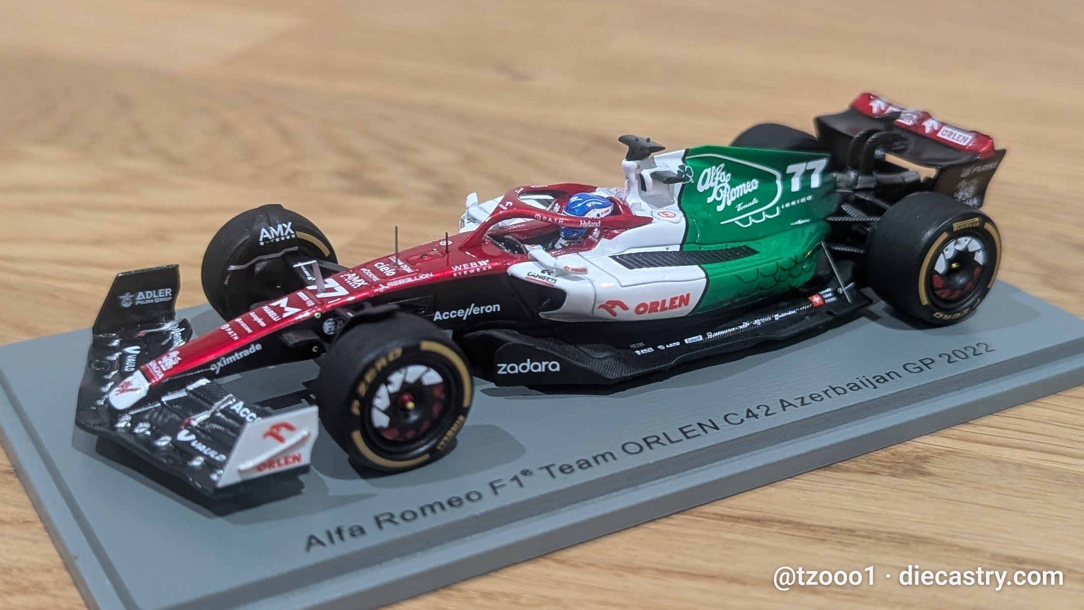 2022 Alfa romeo F1 Team ORLEN C42 / Bahrain GP (#77) 1:43…