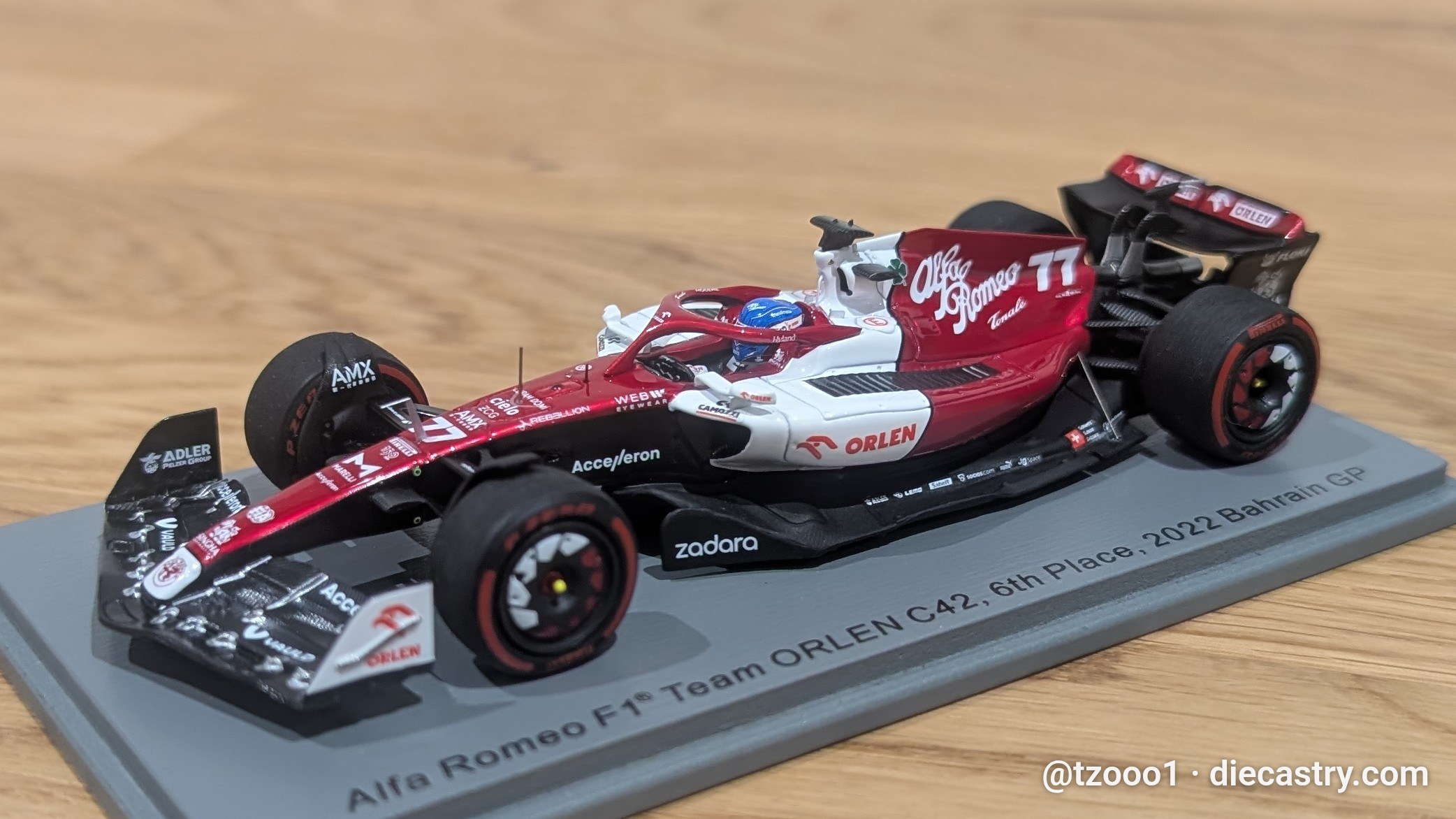 2022 Alfa romeo F1 Team ORLEN C42 / Bahrain GP (#77) 1:43…